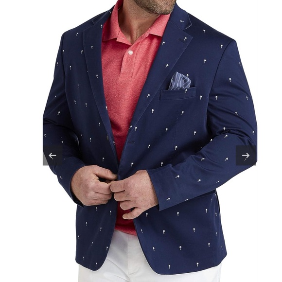 Oak Hill Other - Oak Hill • Palm Print Cotton Sport Coat